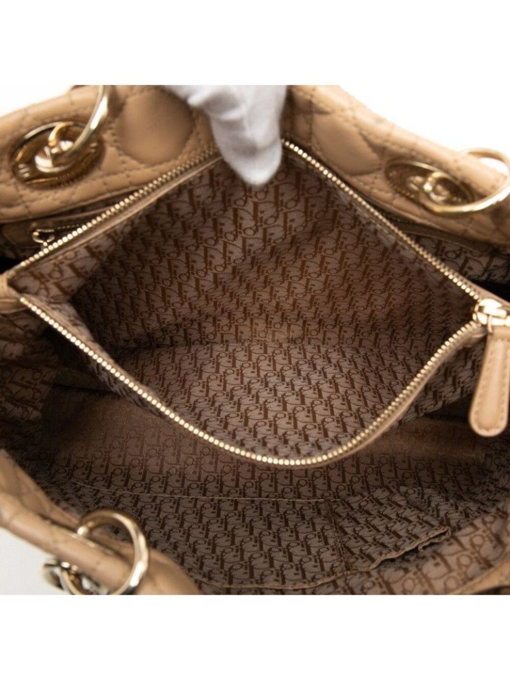 ★SOLD★ Dior Cannage Lady Handbag Brown Leather - Picture 4 of 6